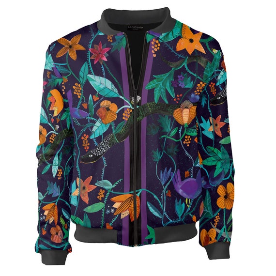 Diseñador chaqueta Bomber mujeres hombres flor negro vintage Chaqueta bomber de mujer con estampado floral de Imperial