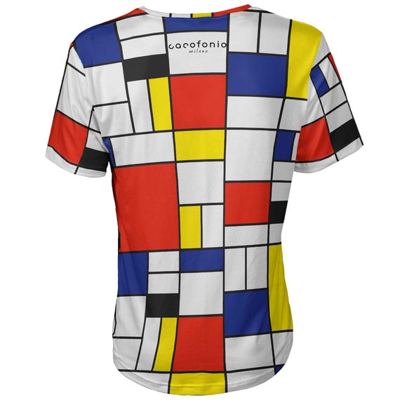 Camiseta de lujo hombres wearable arte Piet Mondrian ropa - Etsy España