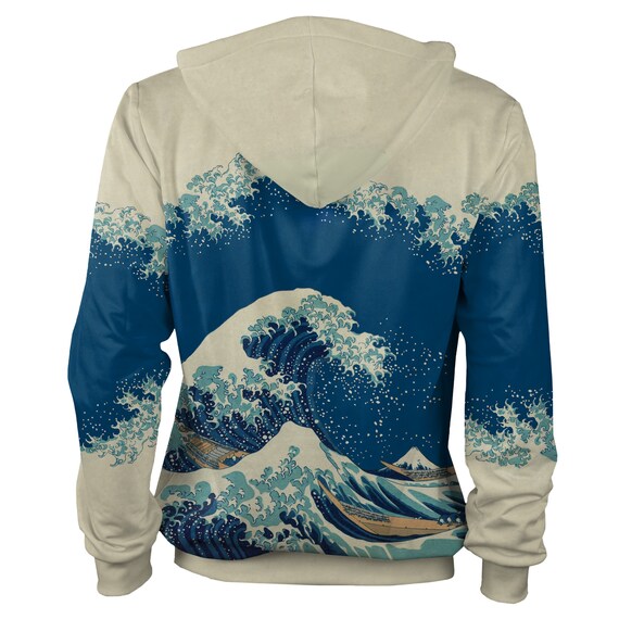 Great Wave Off Kanagawa Hoodie Men Women Katsushika Hokusai Surfing Vintage Japanese Plus Size Wearable Art Clothing Festival Hoody Pastel