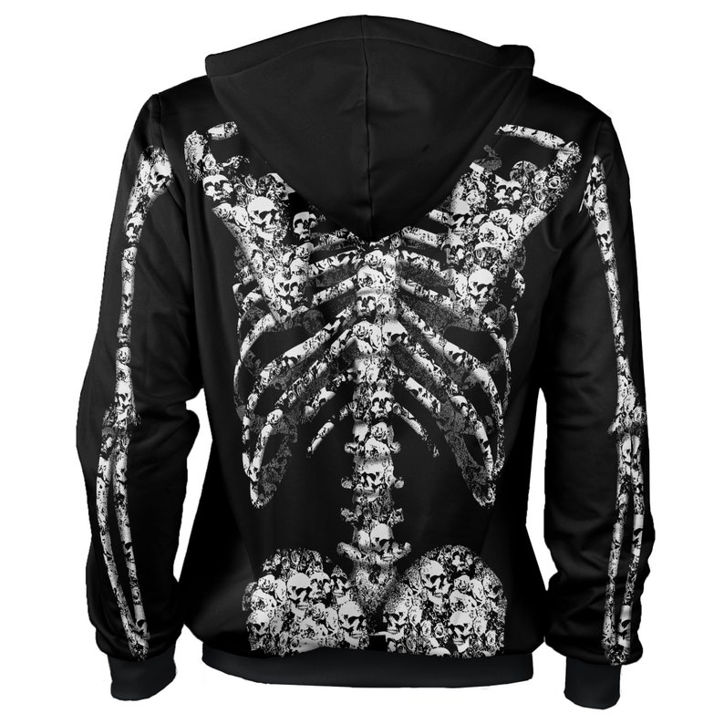 Hoodie Men Skeleton Halloween Costume hoodie Skulls Adult Etsy