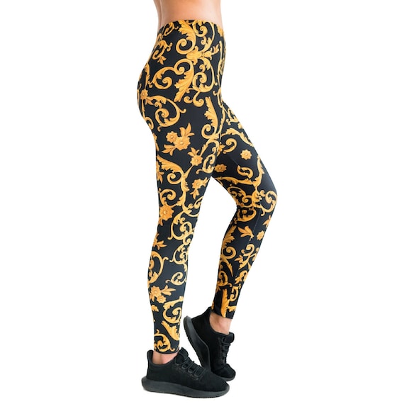 Luxury Leggings Woman Yoga Pants Gate of Louis XIV King Rave Clothing  Designer Original Elegant Splendid Creative Mustard Unique Vintage -   Canada