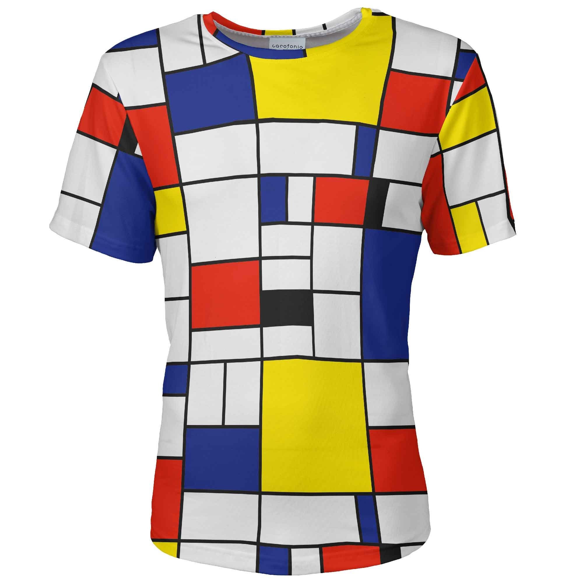 Luxury T-shirt Men Wearable Art Piet Mondrian Vintage Clothing -