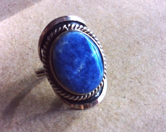 Adjustable Silver and Blue Kyanite Ring