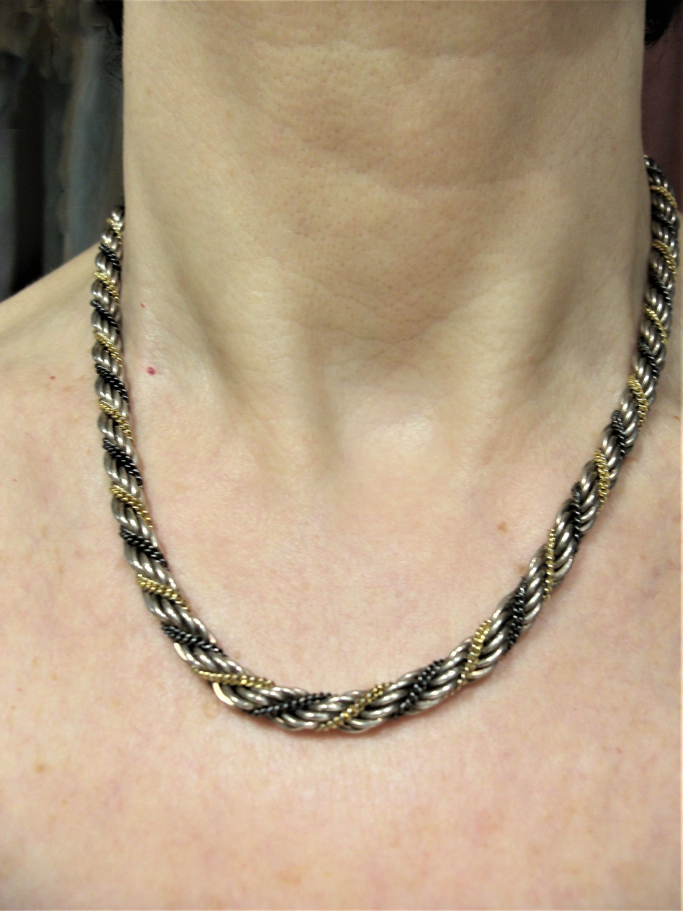 Braided Metal Necklace Twisted Metal 