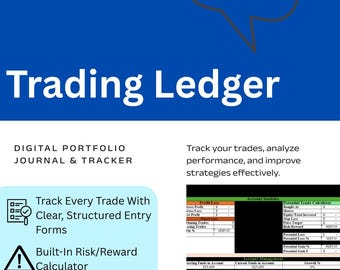 Stock Trading Journal Excel | Investment Tracker Spreadsheet | Trade Analysis & Risk Reward Tracker