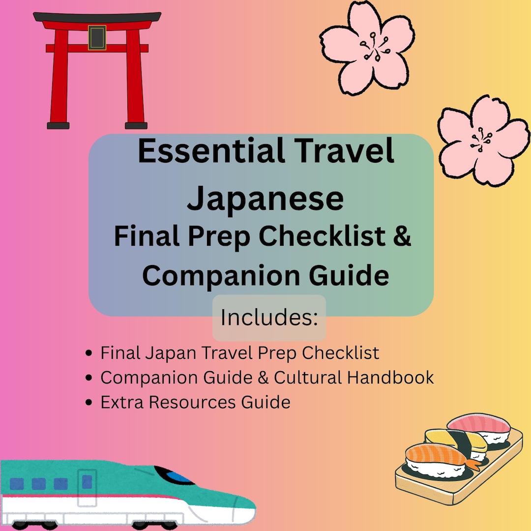 Japanese Guide Paper Essential Travel Japanese Guide – Prep Checklist & Cultural Handbook ...