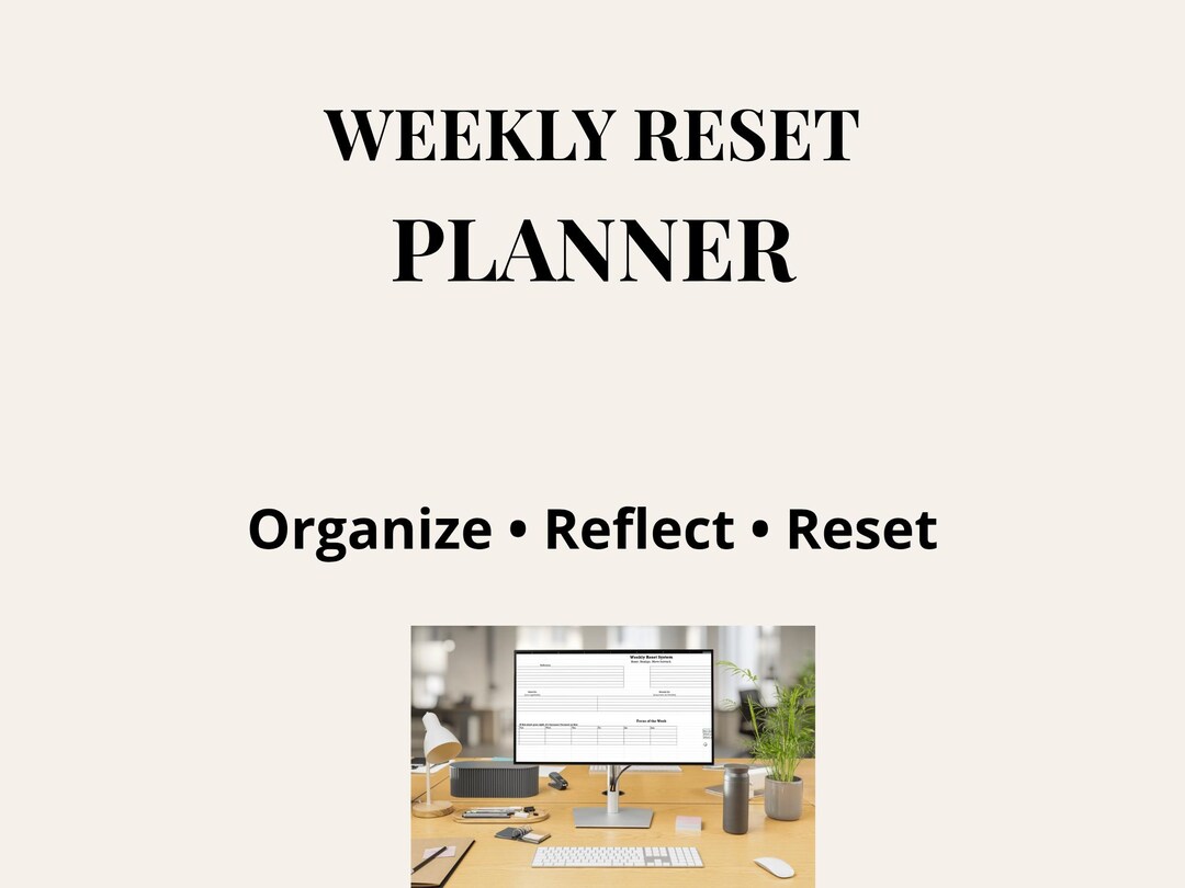 Weekly Reset Planner | Sunday Reset Routine | Productivity Reset ...