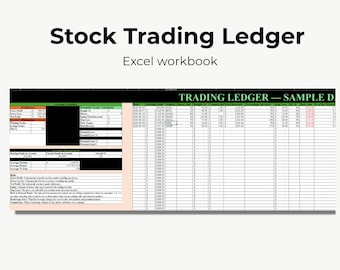 Stock Trading Journal Excel | Investment Tracker Spreadsheet | Trade Analysis & Risk Reward Tracker