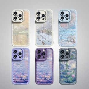 Nature iPhone Case, Art Oil Painting iPhone Case, Floral Phone Case, Silicone Cover Case For iPhone 11 12 13 14 15 Pro Max