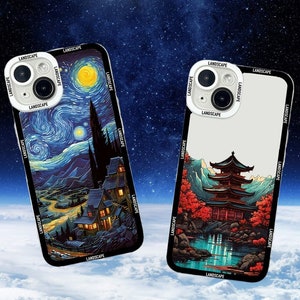 Van Gogh iPhone Case, Landscape iPhone Case, Art Phone Case, Silicone Cover Case For iPhone 11 12 13 14 15 Pro Max