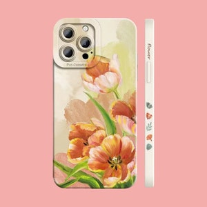 Floral iPhone Case, Oil Painting iPhone Cover Case, Art Case For iPhone, Silicone Case For iPhone 7 8 X XS XR Max 11 12 13 14 15 Pro Max