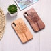 Real Wood Wooden Tree Nature Plant Carved Cover Case For iPhone 5 5S SE 6 6S 7 8 Plus X XS XR Max 11 12 13 14 Pro Max 