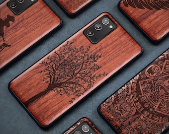 Funda Samsung de madera, Funda Samsung de madera real, Funda Samsung de madera genuina, Funda de arte para Samsung Galaxy S10 S20 S21 S22 S23 Ultra Plus Note 20