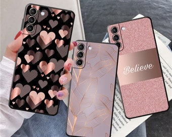 Marble Samsung Case, Rose Gold Samsung Case, Butterfly Samsung Case, Geometric Case For Samsung Galaxy S9 S10 S20 S21 S22 S23 Ultra Plus