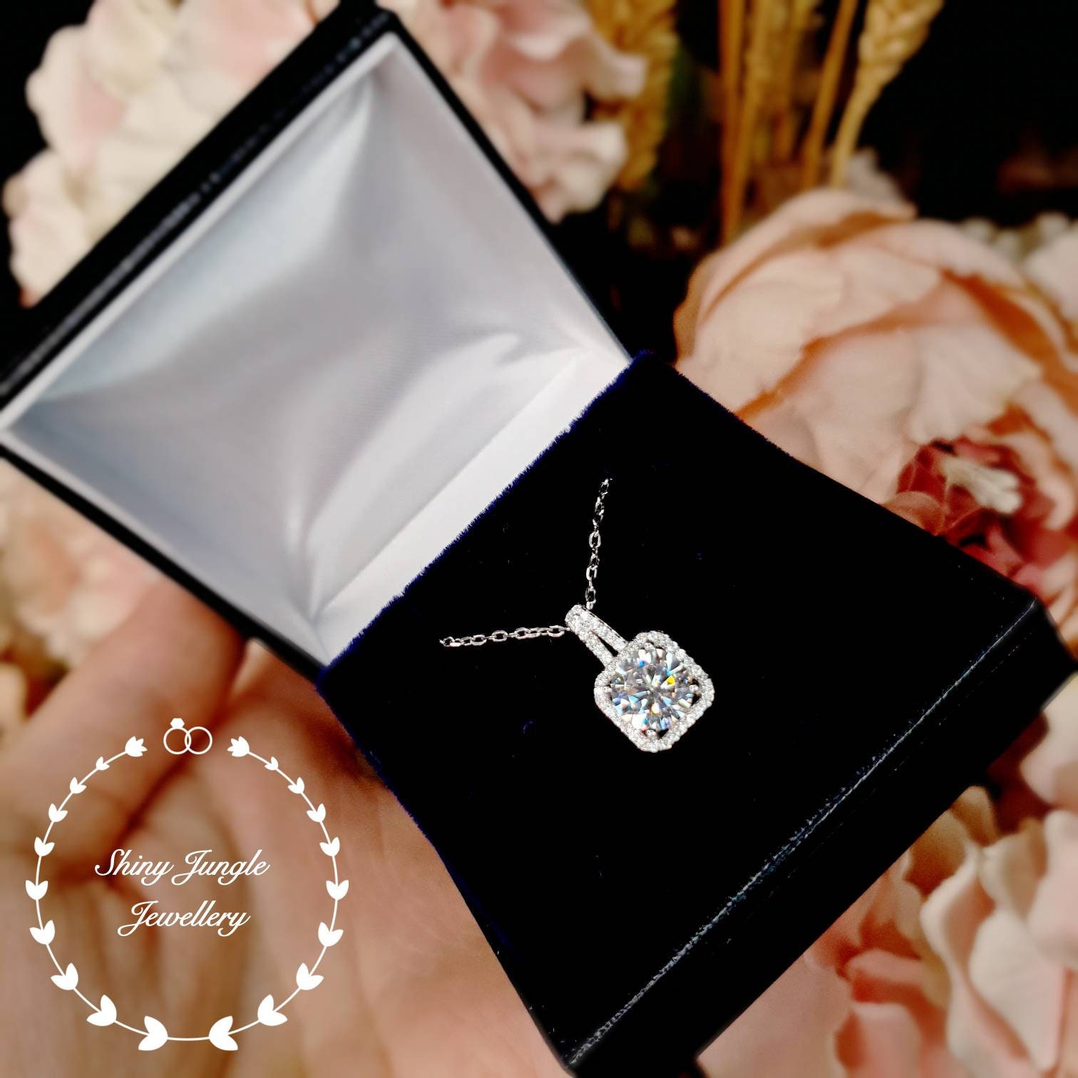 Classic Diamond Necklace 2 Cts Round Brilliant Cut Diamond - Etsy