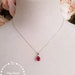 Pear Shaped Genuine Lab Grown Ruby Necklace, July Birthstone Pendant ...