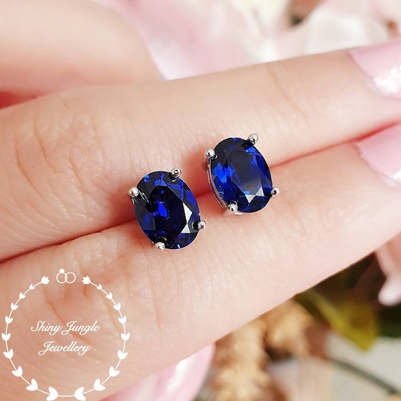 Royal blue on sale stud earrings