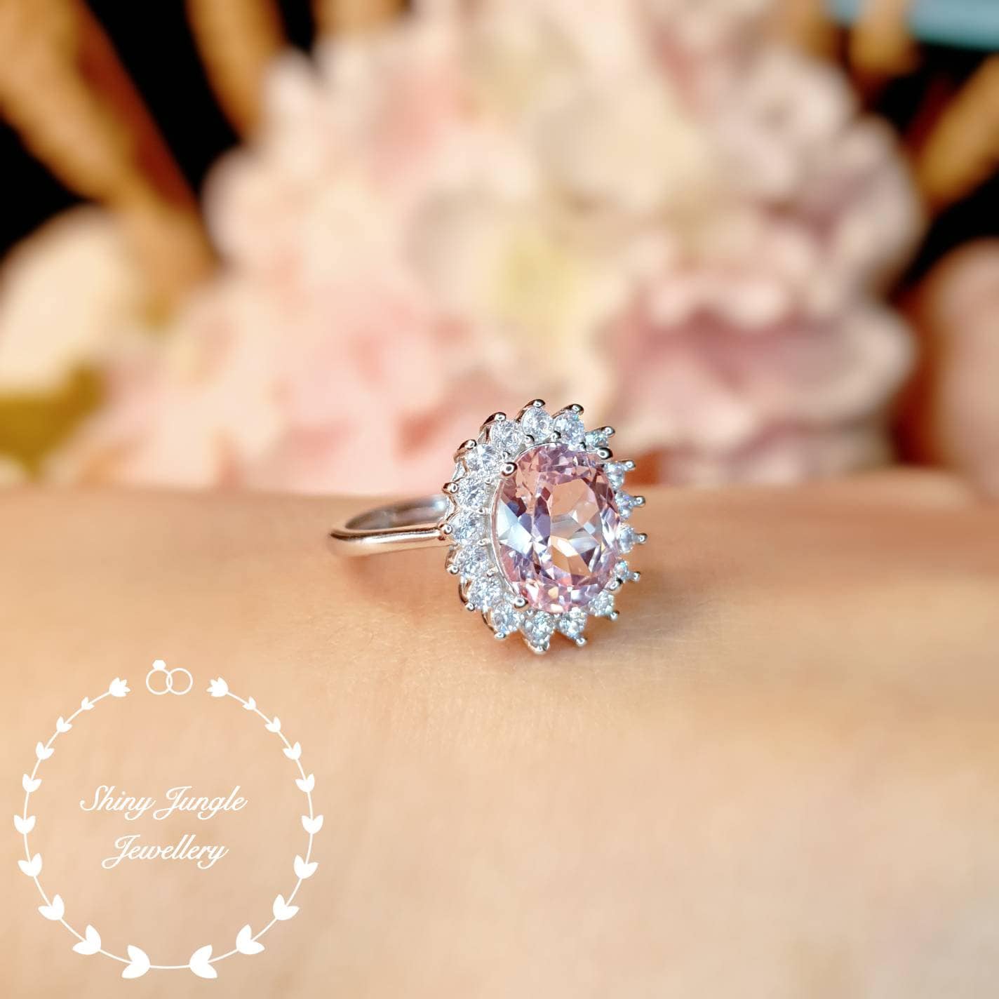 Blush sapphire engagement rings deals