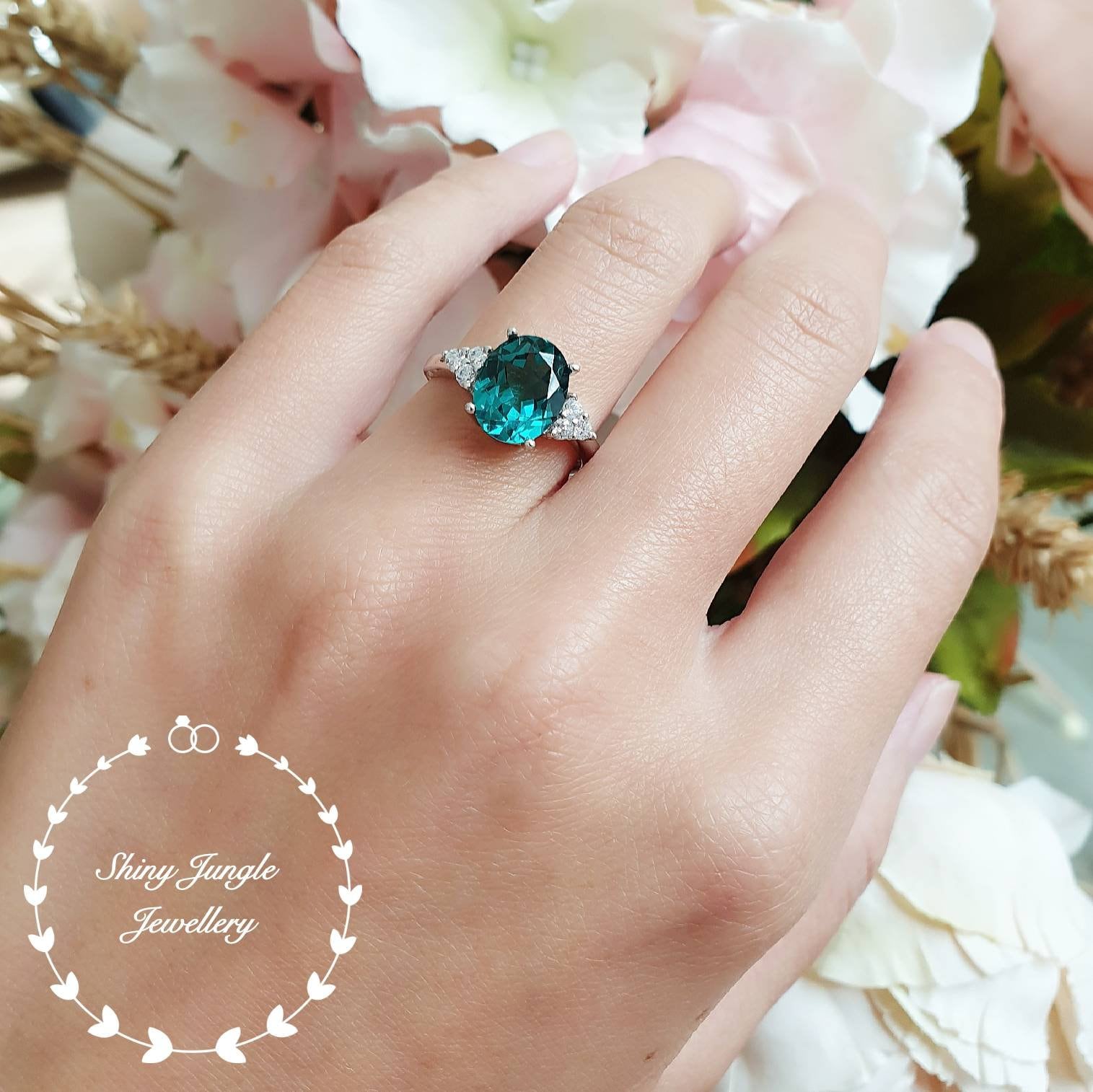 Lagoon Blue Tourmaline and Diamond Ring – Tayma Fine Jewellery