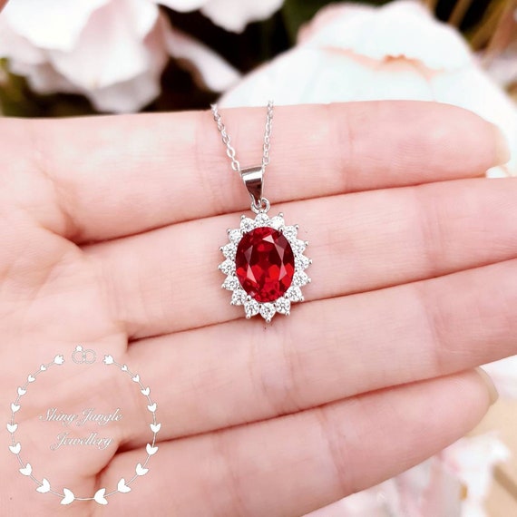 Jesus Fish Lab Created Ruby Necklace | LUO