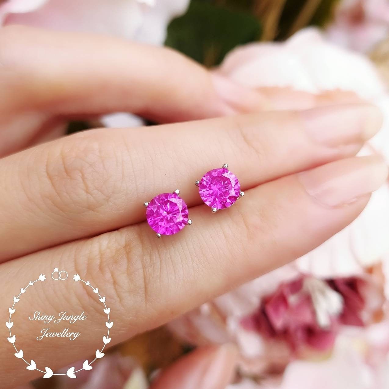 Pretty Pink Heart Cut Lab Created Sapphire Gemstones - Fabulous