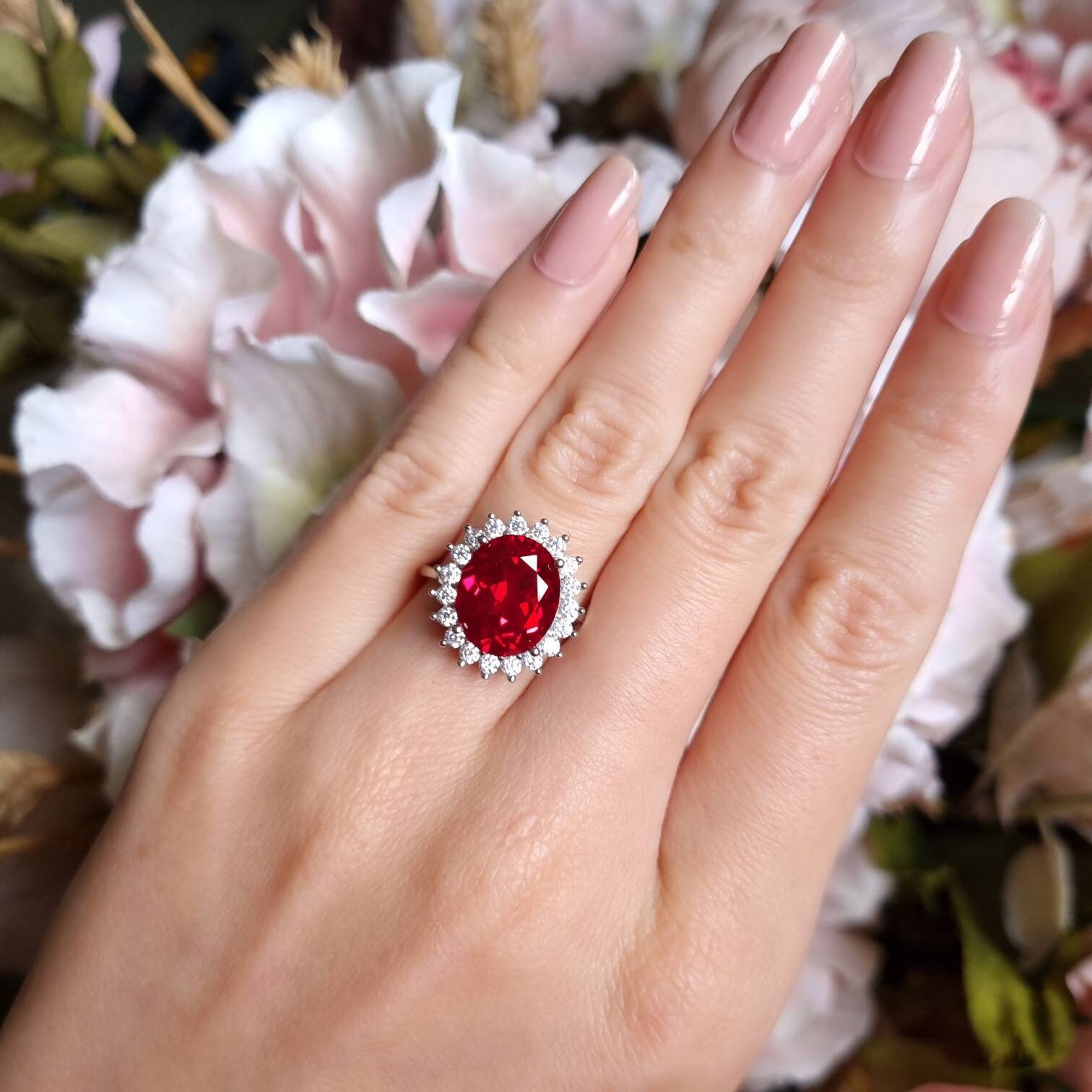 6 carat ruby ring deals