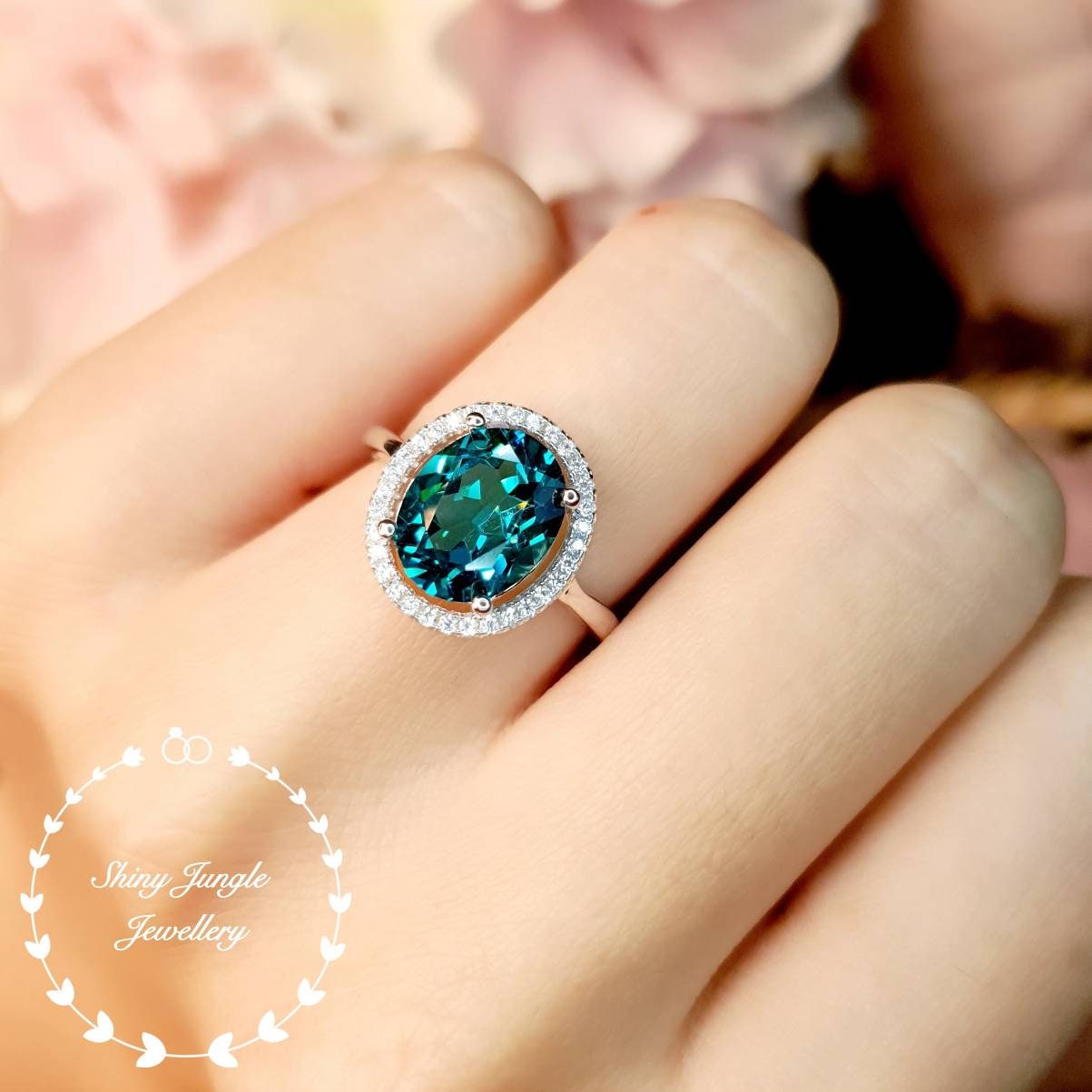 5 Carat Paraiba Tourmaline Cabochon Engagement Ring – Bella Rosa Galleries