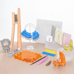 Schlichtes DIY Silber Ring Metal Clay Kit | Precious Metal Clay Kunst & Bastelmaterial | Organisch geformter Ring mit Steinen