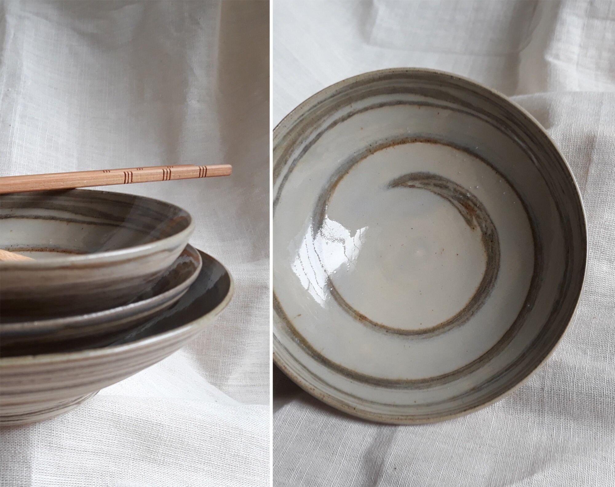 3 Tailles, Coupelle, Dessert, Petit Déjeuner, Grès, Poterie, Céramique, Paris, France, Uniques