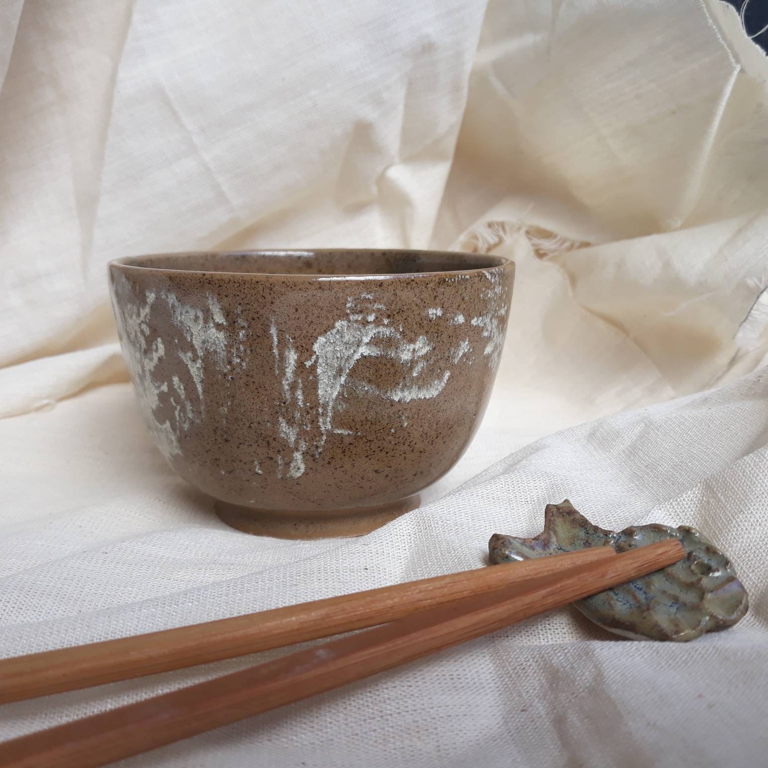 Tea Bowls, Bols Grès, Stoneware, Clay, Ceramic, Box, Handmade, Snow, Chawan, Gift, Soupe, Rice Lover