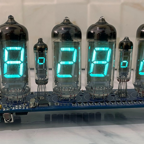 DIY IV-11 Nixie Tube Clock [Tubes Power Supply]  6 Tubes Husband, Glowing Clock, Gift, Steampunk