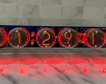 Nixie Tube Clock Easy Replaceable IN-4 Nixie Tubes,  Alarm clock vintage, Steampunk clock, idea Gift -