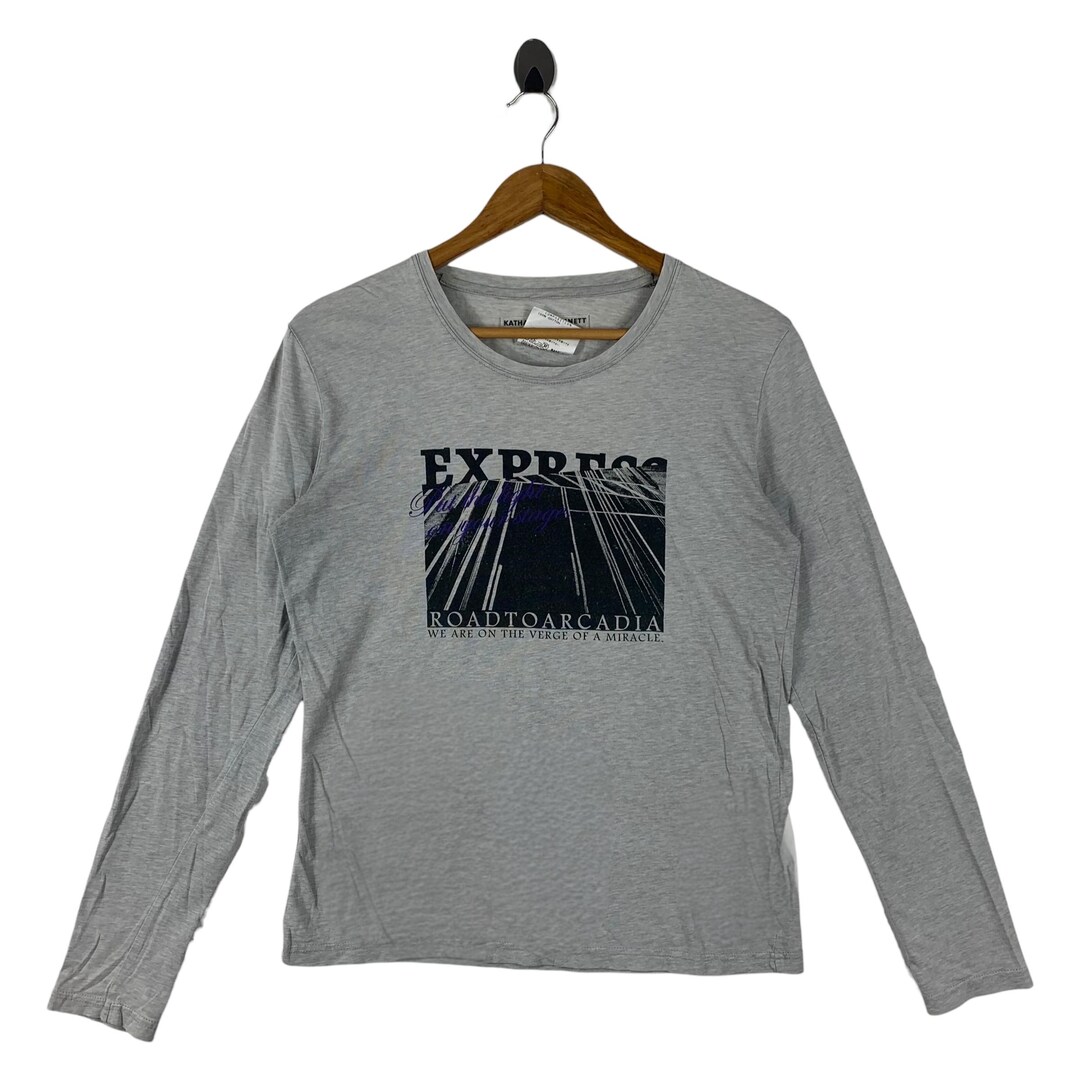 KATHARINE HAMNETT Cut & Sewn Spellout Long Sleeve Tee - Etsy