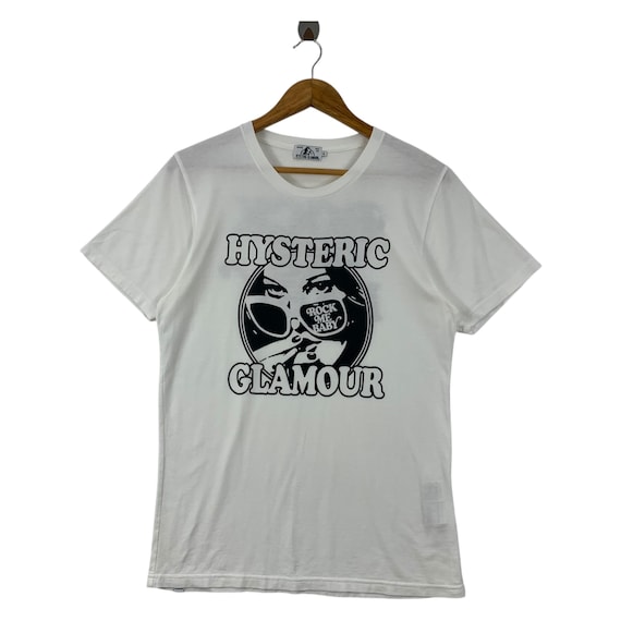 HYSTERIC GLAMOUR Big Women Printed Rock Me Baby Spellout Back Tee
