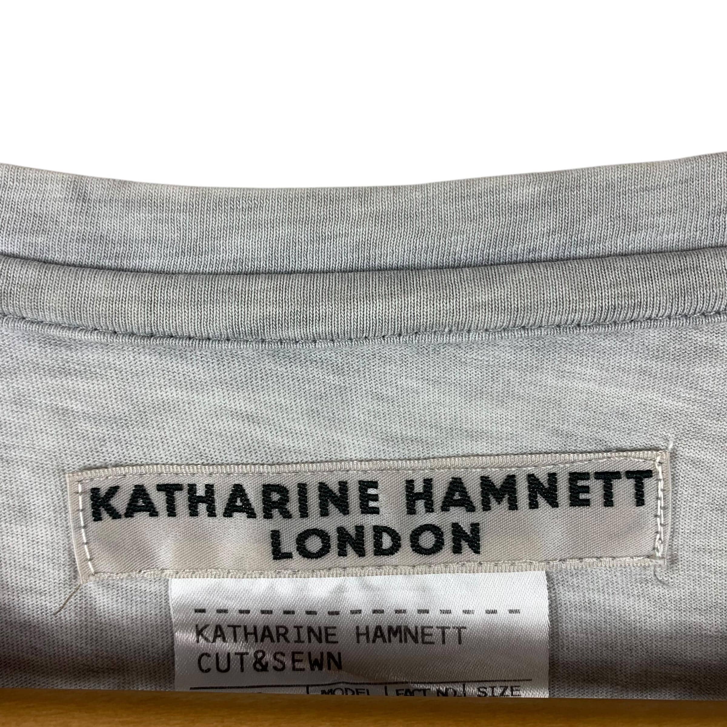 KATHARINE HAMNETT Cut & Sewn Spellout Long Sleeve Tee - Etsy