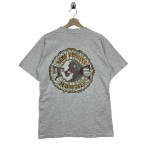 Vintage T&C SURF Design Hawaii 90 Men Tees Back Hit Logo