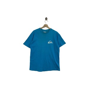 Rare !! Vintage QUIKSILVER hanes tag spellout printed tshirt