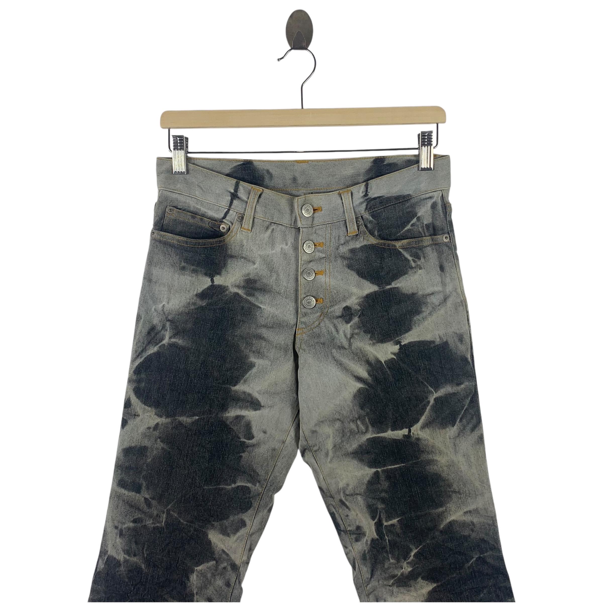 TORNADO MART Flare Bleach Denim Jeans - Etsy