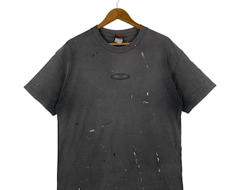 00s 90s y2k Oakley グレー Tシャツ Vintage Y2K Oakley Center Logo Shirt Extra Large Embroidery