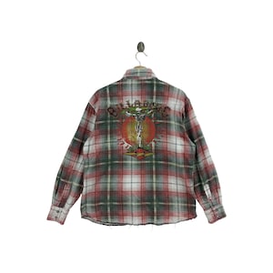 Rare!! BILLABONG Surf plaid western button up shirts