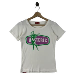 HYSTERIC GLAMOUR Big Women Printed Rock Me Baby Spellout Back Tee