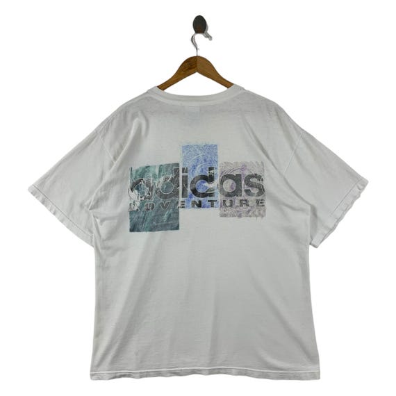 Vintage 90s ADIDAS Adventure White Tee Shirt - Etsy