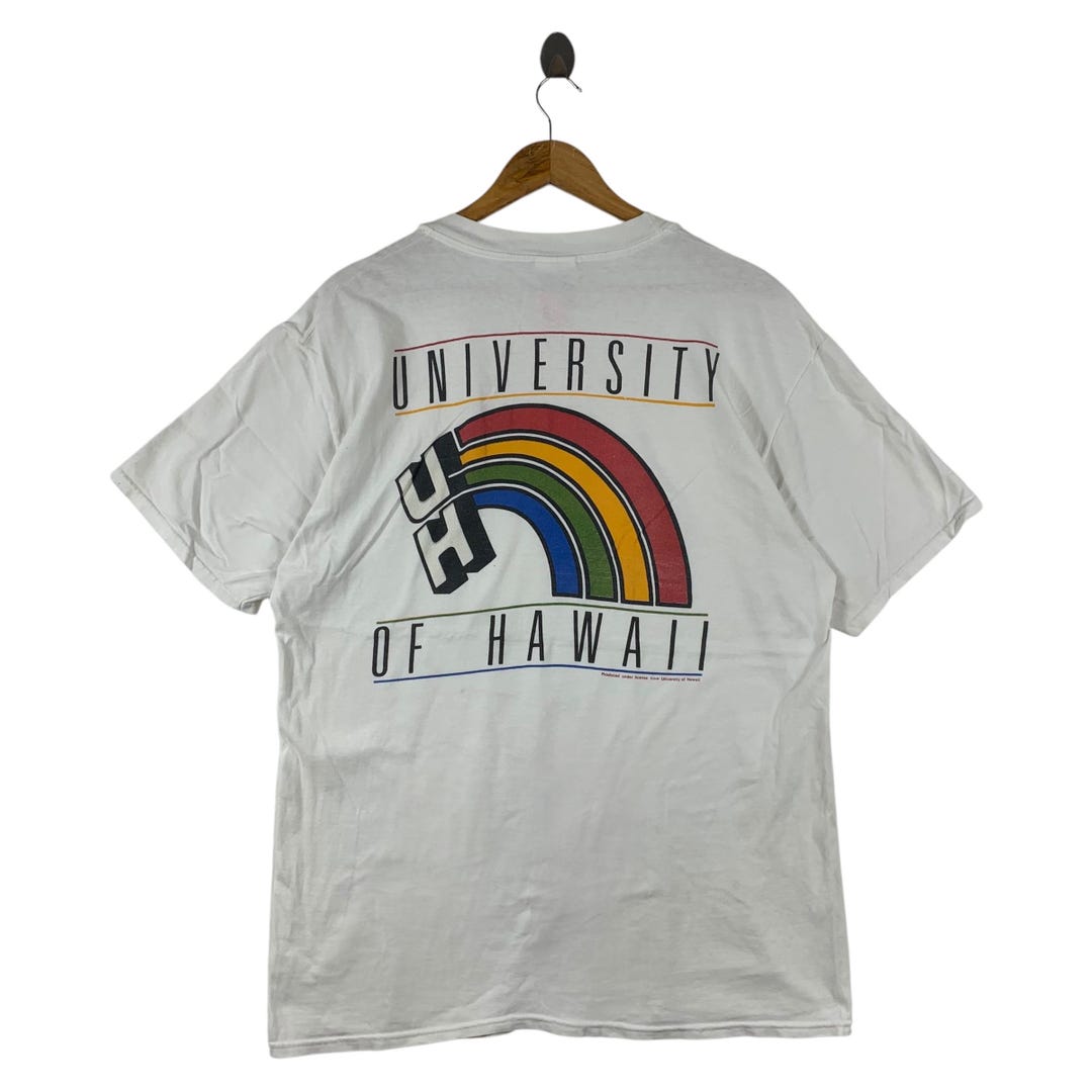 Vintage 90s University Of Hawaii Rainbows SnapBack Hat The Game Nylon Neon  RARE, image size:1080x1080