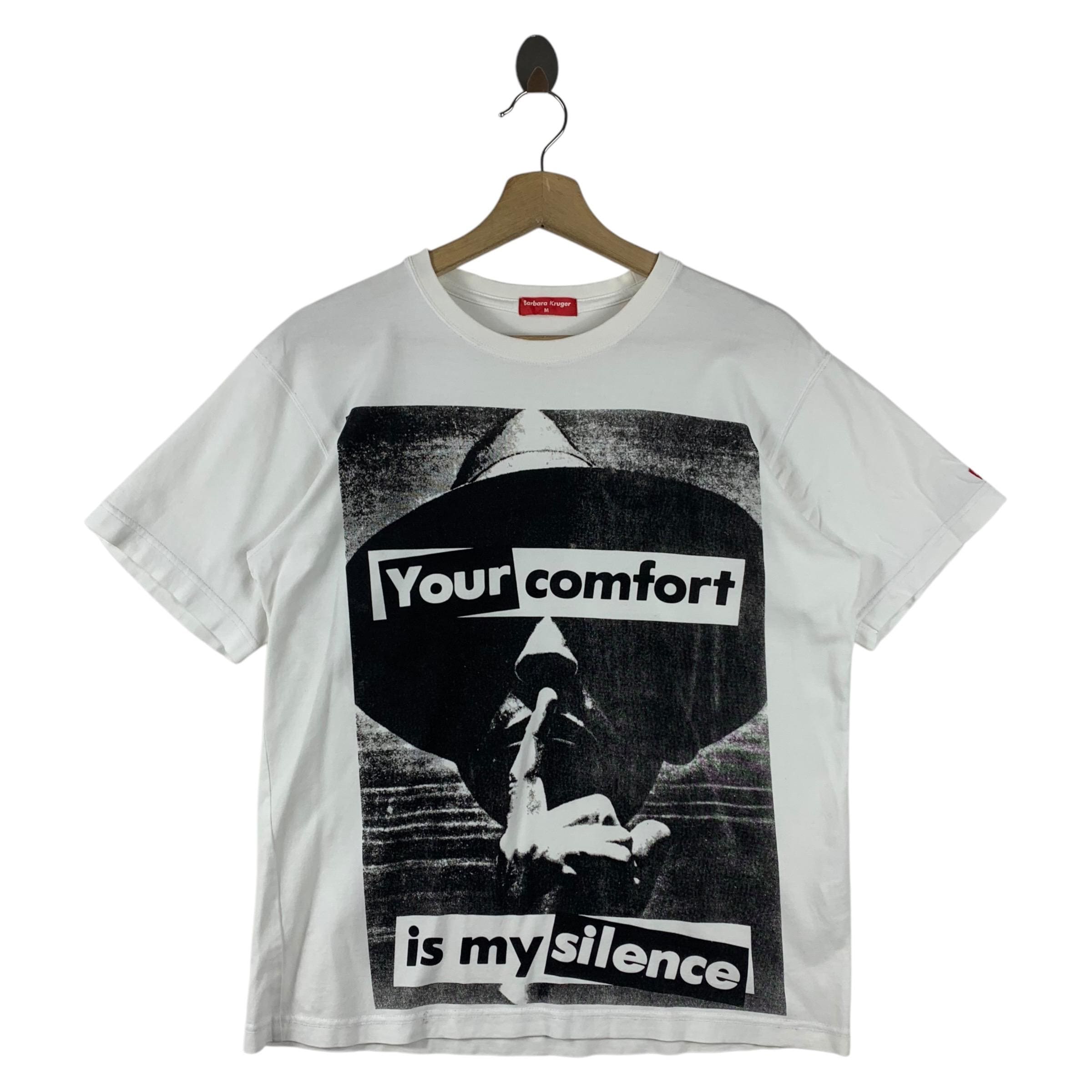 90'sUSA製Vintage Barbara Kruger TシャツXL 美品 Vintage BARBARA KRUGER Your Comfort is My Silence Tee Shirt - Etsy