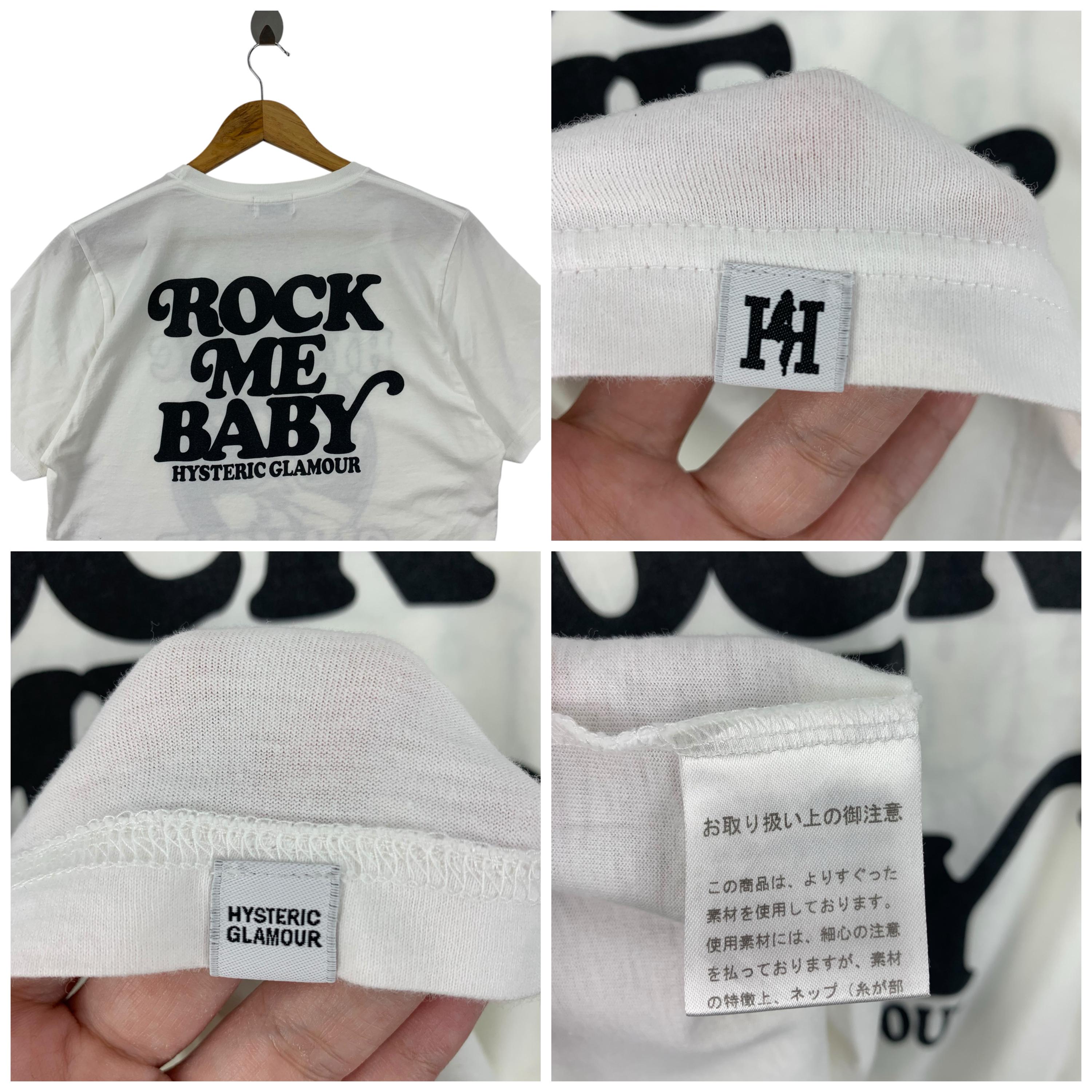 HYSTERIC GLAMOUR Big Women Printed Rock Me Baby Spellout Back Tee