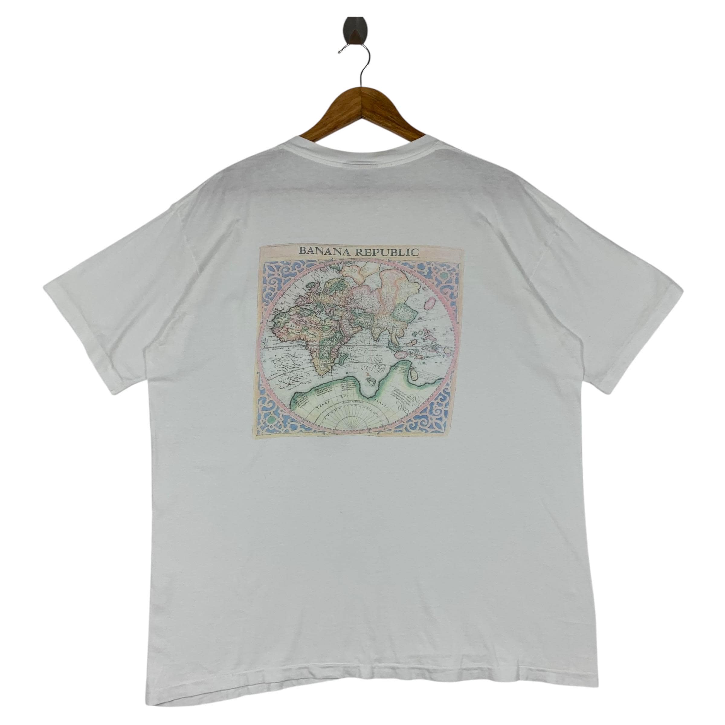 90S BANANA REPUBLIC TRAVEL&SAFARI タックチノ Vintage 90s Banana Republic Safari & Travel T-Shirt Purple