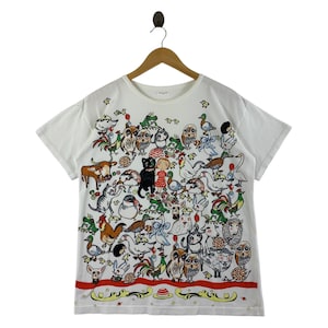 TSUMORI CHISATO art cartoon overdrukt T-shirt