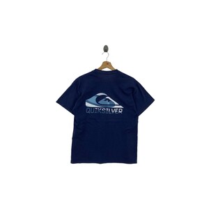 Rare!!Vintage QUIKSILVER surf tee big logo printed tshirt