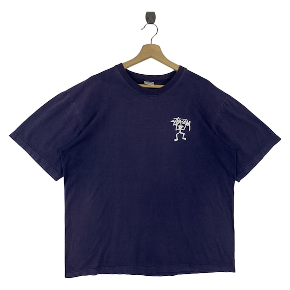 Vintage 90s STUSSY Stickman Big Printed Streetwear Tee - Etsy