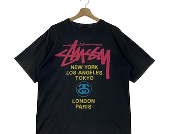 Rare!! Vintage 00's STUSSY Faded Graphic Tee Shirt Medium Size - Etsy